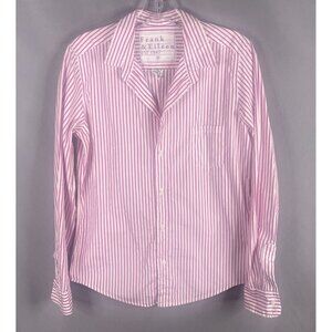 Frank & Eileen Pink and White Button Down Shirt
